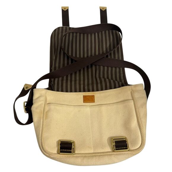 Louis Vuitton Authentic Carrier Bag Beige Cream Canvas Antigua Buzzus PM Shoulde - Picture 5 of 10